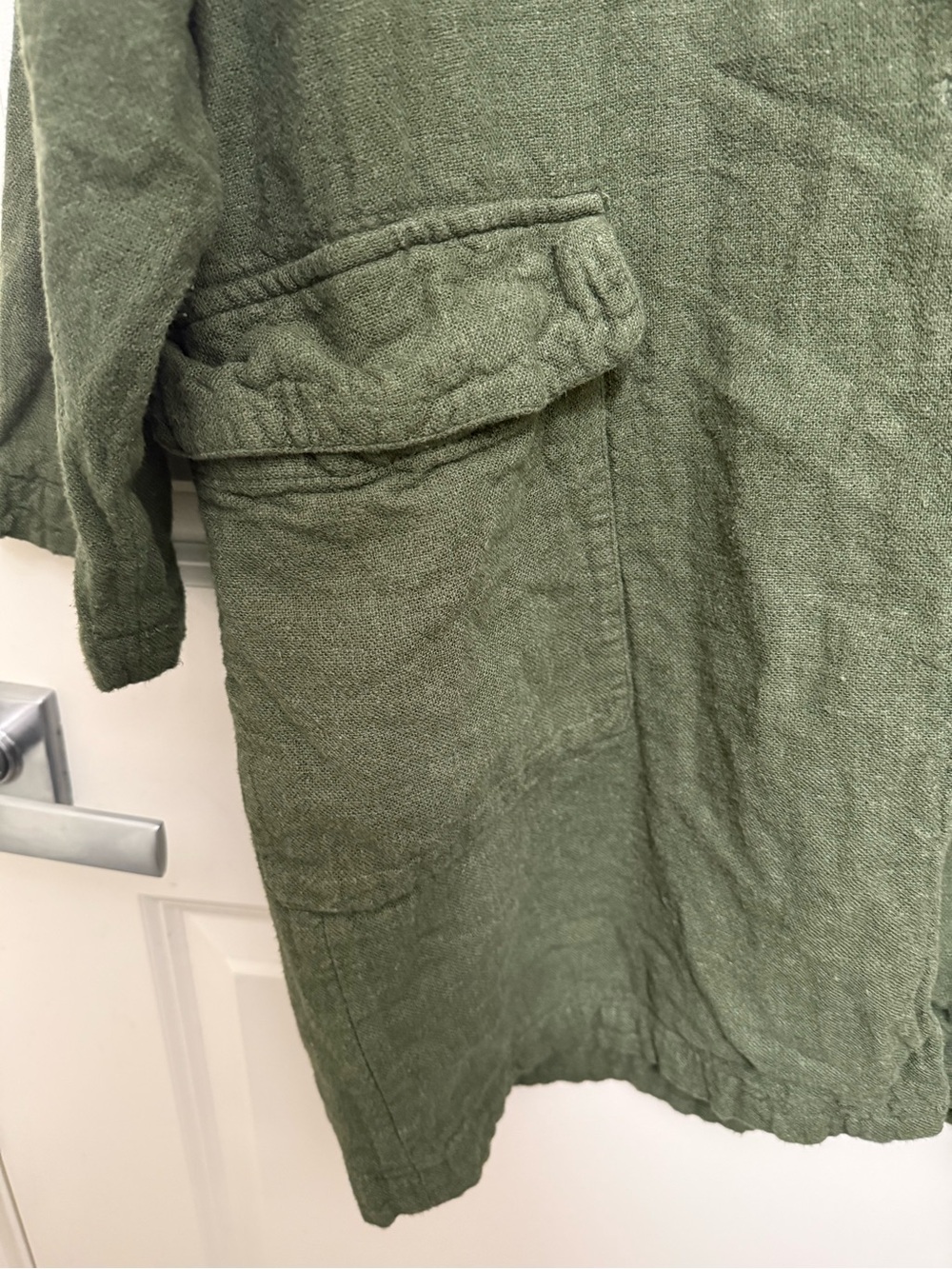 Zara Olive Green Relaxed Blazer Jacket in size L - Picture 5 of 11